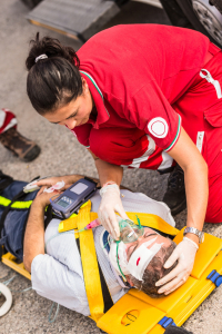 Rescue Team Providing First Aid